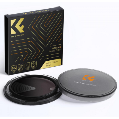 Avatar Shop|K&F Filtru Nano-X ND8 Gradient Soft 58mm, Sticla AGC, Rezistenta la Apa, Anti-Zgariere, 28 Straturi Nanometrice|K&F Concept