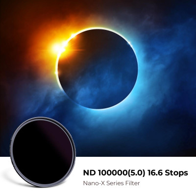 Avatar Shop|K&F Concept ND100000 Filtru Solar 58mm, Reducere 16.6 Stop-uri, Acoperire Nano 28 Straturi, Rama Aluminiu Ultra Subtire|K&F Concept
