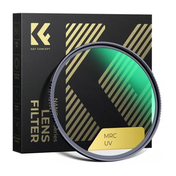 K&F Concept XU06 Filtru MCUV 62mm, Sticla Optica Japoneza, Acoperire Nano-X 28 Straturi, Rezistent la Apa si Zgarieturi