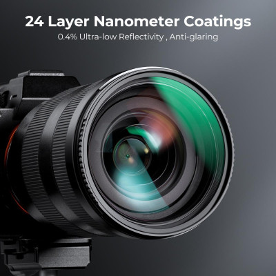 Avatar Shop|K&F Concept Kit Filtre ND 62mm, ND8, ND64, ND1000, Sticla Optica Japoneza, Tratament Nano 24 Straturi, Rama CNC Trapezoidala|K&F Concept