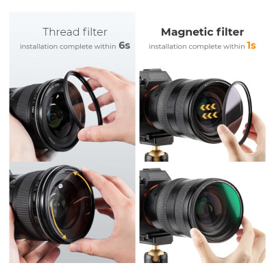 Avatar Shop|K&F Concept Filtru Magnetic Black Mist NANO-X 1/8, 62mm, HD Multistrat, Anti-Zgariere, Impermeabil, Montare Magnetica|K&F Concept