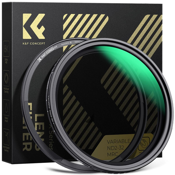 K&F Concept Nano-X 62mm Filtru ND Variabil Magnetic, ND2-32, Sticla AGC HD, Waterproof, Montare Magnetica
