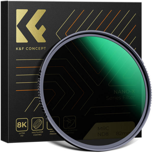K&F Nano-X ND8 Filtru Foto, Densitate Neutra 3 Stop, Diametru 67mm, Sticla Optica AGC, Rama Aluminiu