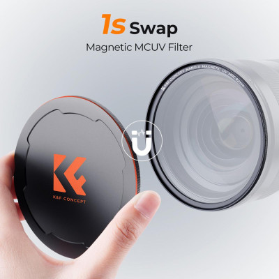 Avatar Shop|K&F Filtru MCUV Magnetic 72mm, Montare in 1 Secunda, Nano-Coating 28 Straturi, Cadru Ultra-Subtire, Rezistent la Zgarieturi|K&F Concept
