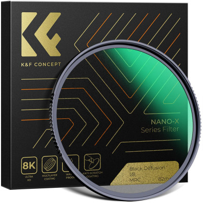 Avatar Shop|K&F Concept 72mm Filtru Nano-X Black Mist 1/8, Sticla Optica AGC, Transmisie 87%, Rama Ultra-Subtire 3.3mm|K&F Concept