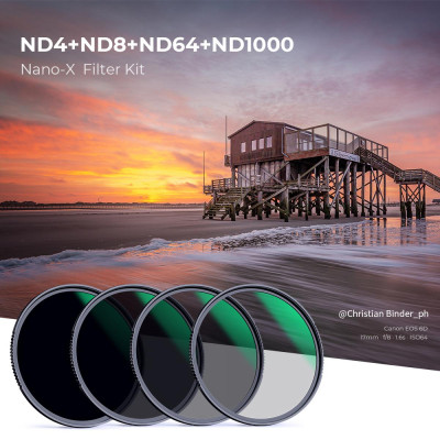 Avatar Shop|K&F Concept 72mm Nano-X Series Kit Filtre ND, ND4+ND8+ND64+ND1000, Acoperire Verde, 28 Straturi Multi-Coating, Rama Aluminiu|K&F Concept