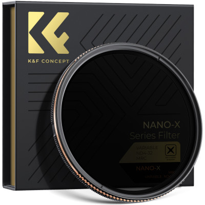 Avatar Shop|K&F 72mm Nano-X Filtru ND Variabil, ND4~ND32, Cadru Slim 7.4mm, Nano-Coating 28 Straturi, Rezistent la Apa|K&F Concept