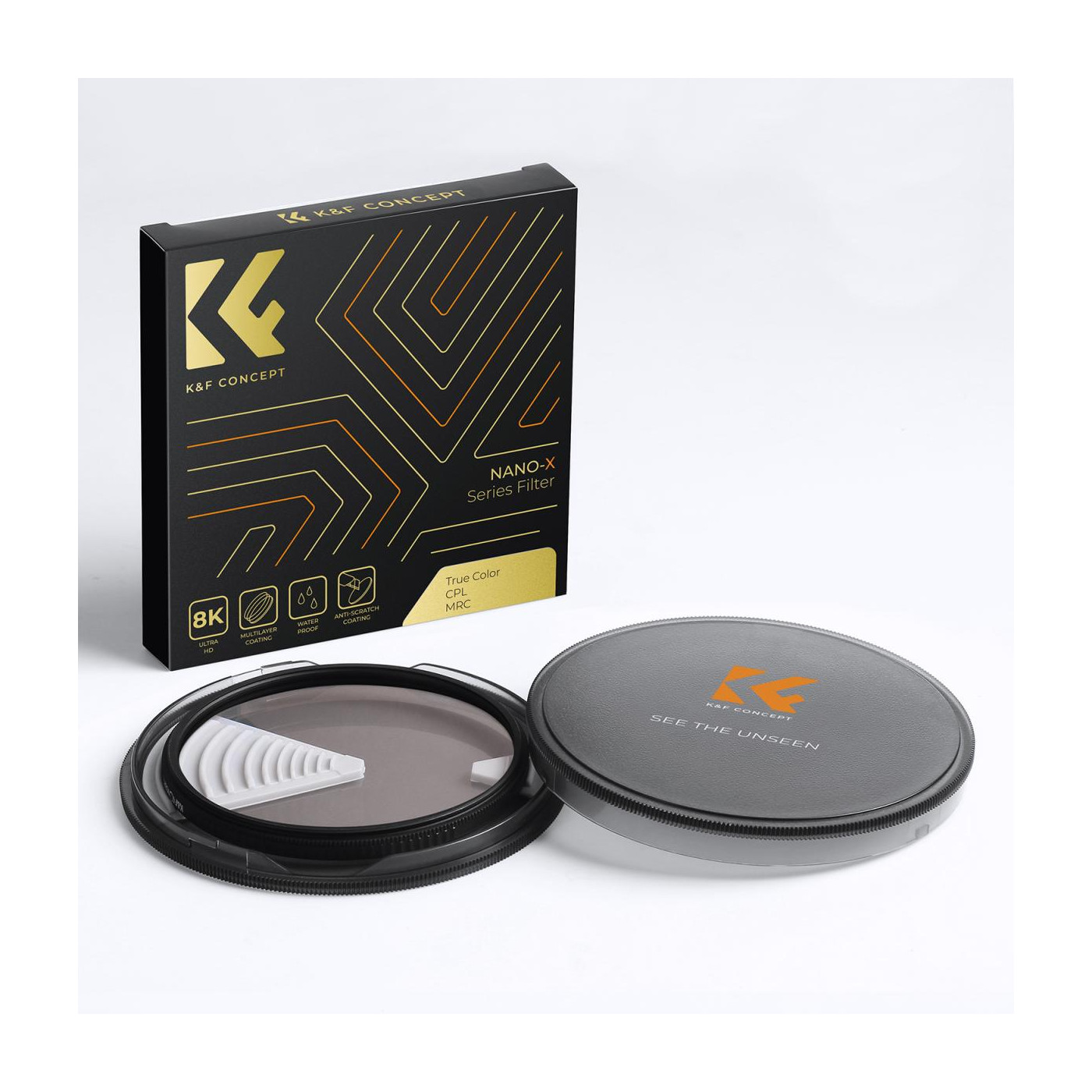 Avatar Shop|K&F Concept Filtru CPL 77mm, Polarizare Circulara, Sticla Optica Japoneza AGC, 28 Straturi Nano, Rama CNC Trapezoidala|K&F Concept