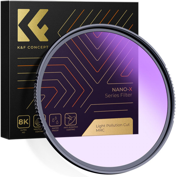 K&F Concept XK44 Filtru Natural Night 82mm, Anti Poluare Luminoasa, Nano-Coating, Rezistent la Apa, Anti-Zgarieturi