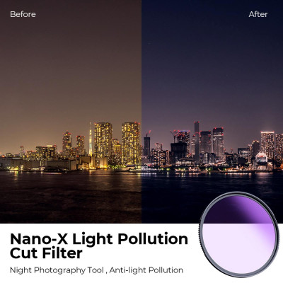 Avatar Shop|K&F Concept XK44 Filtru Natural Night 82mm, Anti Poluare Luminoasa, Nano-Coating, Rezistent la Apa, Anti-Zgarieturi|K&F Concept
