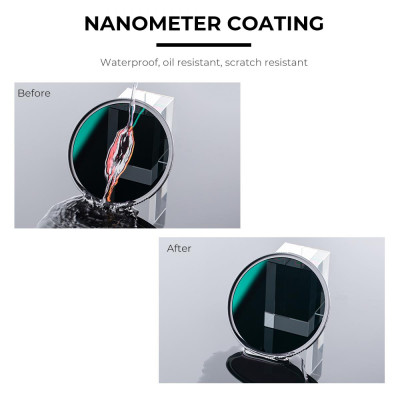 Avatar Shop|K&F Concept Nano-X ND64 Filtru Optic 82mm, 6 Stop, Rezistent la Apa si Zgarieturi, Sticla Optica, Rama Aluminiu|K&F Concept