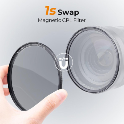 Avatar Shop|K&F 82MM Filtru CPL Magnetic NANO-X, HD, Rezistent la Apa, Anti-Zgariere, Montare Magnetica|K&F Concept