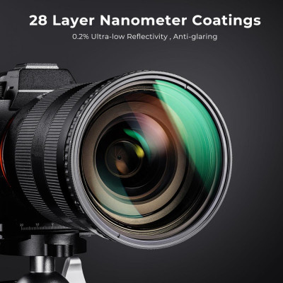Avatar Shop|K&F Nano-X 86mm Filtru ND Variabil, ND2-ND32, Fara Cruce Neagra, Sticla AGC, 28 Straturi Nano-Coating|K&F Concept