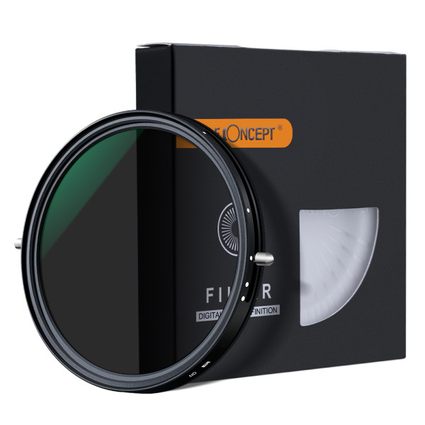 K&F Concept Filtru Foto 58mm Nano-X CPL Variabil ND2-ND32, 5 Stops, Waterproof, Anti-Scratch, Green Coated