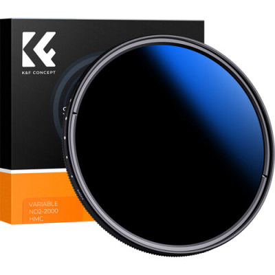 Avatar Shop|K&F Concept C Series Filtru ND Variabil 62mm, ND2-2000, Ultra-subtire, Montura Circulara, Tratament Albastru|K&F Concept