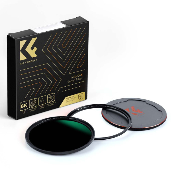 K&F Concept 62mm Filtru ND1000 Magnetic, Seria Nano-X, HD, Rezistent la Apa si Zgarieturi, Anti-Reflexie