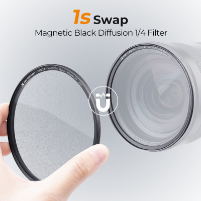 Avatar Shop|K&F Concept Filtru Black Mist Magnetic 1/4, 72mm, Montare Magnetica, Sticla Optica AGC, Rama Ultra-Subtire|K&F Concept