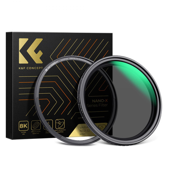 K&F Concept 72mm Filtru ND Variabil Magnetic, ND2-ND32, 1-5 Stop, Seria NANO X, Fara Efect X, 28 Straturi Tratament
