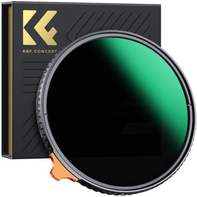 K&F Concept 72mm Filtru ND Variabil, ND2-ND400, 9 Stopi, Sticla Optica Japoneza,...