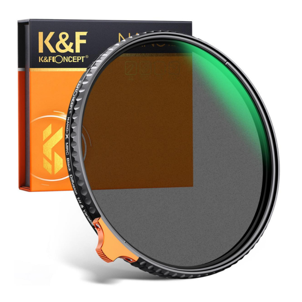 K&F Concept Filtru 72mm ND Variabil, Efect Black Mist 1/4, ND2-32, Transmisie 84%, 28 Straturi Coating