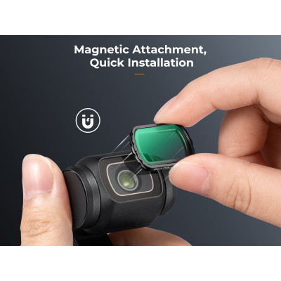 Avatar Shop|K&F Concept Filtru Magnetic pentru DJI Osmo Pocket 3, Black Mist 1/4, Acoperire pe O Parte|K&F Concept