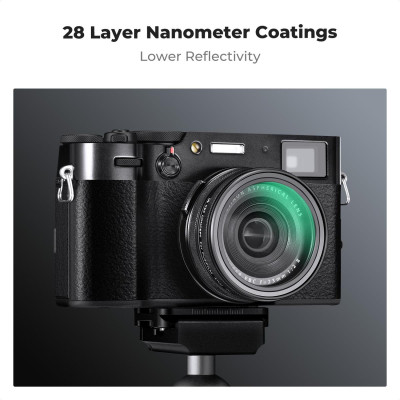 Avatar Shop|K&F Concept Filtru Black Mist 1/4 pentru Fujifilm X100, Negru, Acoperire HD, Rezistent la Apa si Zgarieturi, Cadru Magnetic|K&F Concept