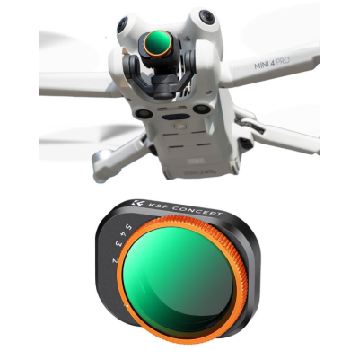 Avatar Shop|K&F Concept Filtru ND Variabil ND2-32, Compatibil DJI Mini 4 Pro, 1-5 Stops, Sticla Optica AGC, Montare Snap-On|K&F Concept