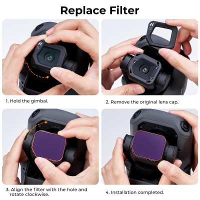 Avatar Shop|K&F DJI Mavic 3 Set Filtre, 2 Bucati, ND Variabil ND2-32, Black Mist 1/4, Rezistent la Apa, Aliaj Aluminiu|K&F Concept