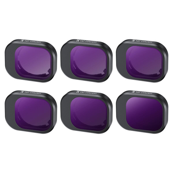 K&F Concept DJI Mini 4 Pro Set Filtre ND, 6 Bucati, ND4, ND8, ND16, ND32, ND64, ND1000