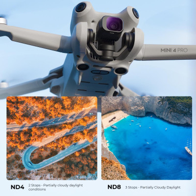 Avatar Shop|K&F Concept DJI Mini 4 Pro Set Filtre ND, 6 Bucati, ND4, ND8, ND16, ND32, ND64, ND1000|K&F Concept