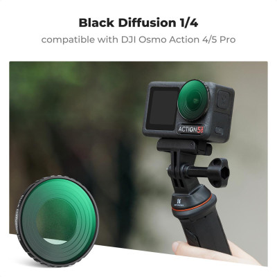Avatar Shop|K&F DJI Osmo Action 4/5 Pro Filtru Black Diffusion 1/4, Sticla Optica AGC, 28 Straturi Coating, Montare prin Insurubare|K&F Concept