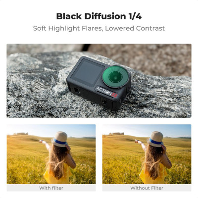 Avatar Shop|K&F DJI Osmo Action 4/5 Pro Filtru Black Diffusion 1/4, Sticla Optica AGC, 28 Straturi Coating, Montare prin Insurubare|K&F Concept