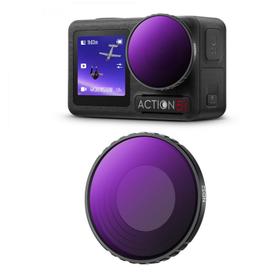 Avatar Shop|K&F Filtru ND32 DJI Osmo Action 4/5 Pro, Reducere Lumina 5 Stop-uri, Sticla Optica AGC, 28 Straturi de Acoperire, Montare Filet|K&F Concept