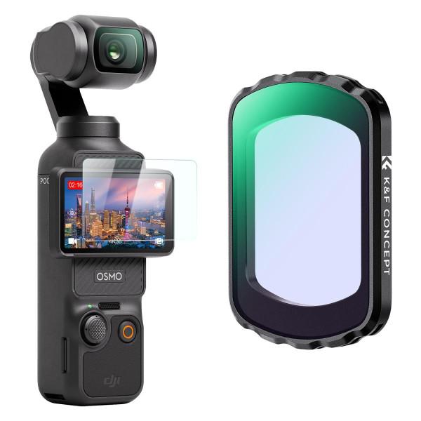 K&F DJI Osmo Pocket 3 Filtru Magnetic Natural Night, Reducere Poluare Luminoasa, 28 Straturi Multi-Coating, Grosime 2mm