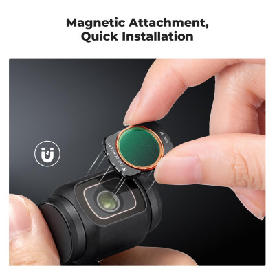 Avatar Shop|K&F Concept DJI Osmo Pocket 3 Filtru Stelar Magnetic 6 Linii, Sticla Optica AGC, Montare Magnetica, Rezistent la Apa si Praf|K&F Concept