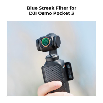 Avatar Shop|K&F Concept Filtru Blue Streak Magnetic pentru DJI Osmo Pocket 3, Grosime 2mm, 28 Straturi Multi-Coating, Instalare Magnetica|K&F Concept