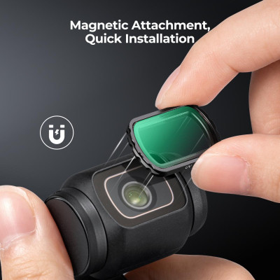 Avatar Shop|K&F Concept DJI Osmo Pocket 3 Filtru UV Magnetic, Sticla Optica AGC, 28 Straturi Multi-Coating, Montare Magnetica, Husa Inclusa|K&F Concept
