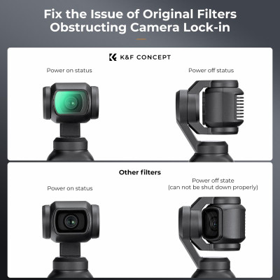Avatar Shop|K&F Concept DJI Osmo Pocket 3 Filtru UV Magnetic, Sticla Optica AGC, 28 Straturi Multi-Coating, Montare Magnetica, Husa Inclusa|K&F Concept