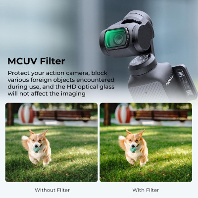 Avatar Shop|K&F Concept DJI Osmo Pocket 3 Filtru UV Magnetic, Sticla Optica AGC, 28 Straturi Multi-Coating, Montare Magnetica, Husa Inclusa|K&F Concept