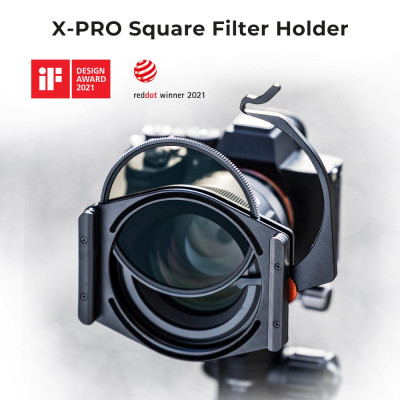 Avatar Shop|K&F Concept X-PRO Sistem Suport Filtre Patrate, CPL Incorporat 95mm, Grosime 12mm, Diametru 91mm, Inele Adaptoare 67-82mm|K&F Concept