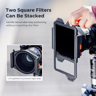 Avatar Shop|K&F Concept X-PRO Sistem Suport Filtre Patrate, CPL Incorporat 95mm, Grosime 12mm, Diametru 91mm, Inele Adaptoare 67-82mm|K&F Concept
