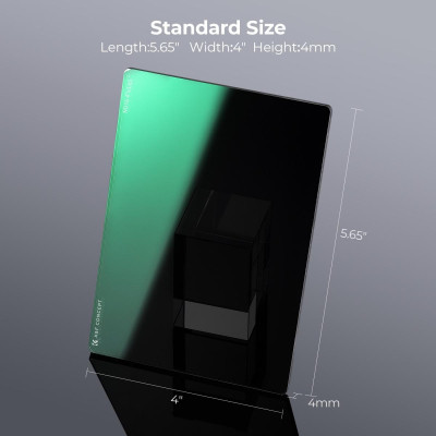 Avatar Shop|K&F ND16 Filtru ND Patrat, 4 Stopuri, 4x5.65 inch, Sticla Optica AGC, Acoperire Nano 28 Straturi, Compatibil Tilta si SmallRig|K&F Concept