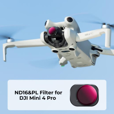 Avatar Shop|K&F Filtru ND16&PL pentru DJI Mini 4 Pro, Reducere 4 Trepte Lumina, Polarizare 2-in-1, Sticla Optica AGC, Greutate 2g|K&F Concept