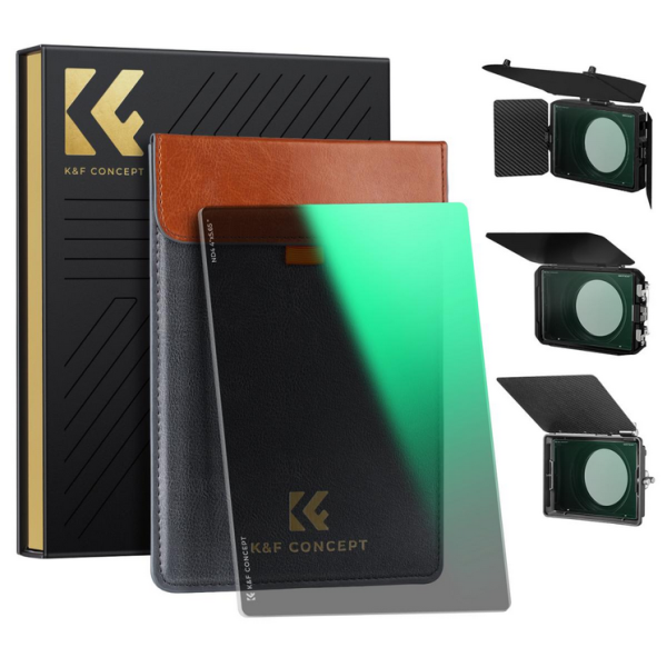 K&F ND4 Filtru Patrat ND, 2 Stops, 4x5.65 inch, Compatibil Tilta si SmallRig, Sticla Optica AGC Japoneza