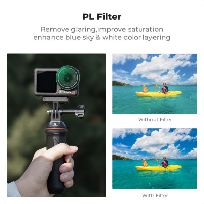 Avatar Shop|K&F KF01.2438V1 Filtru CPL, pentru DJI Osmo Action 3/4/5 Pro, Sticla Optica AGC, 28 Straturi Multi-Coating, Montare prin|K&F Concept