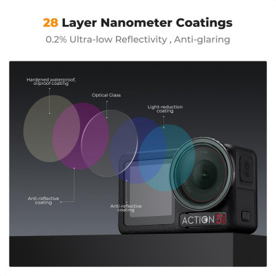 Avatar Shop|K&F KF01.2438V1 Filtru CPL, pentru DJI Osmo Action 3/4/5 Pro, Sticla Optica AGC, 28 Straturi Multi-Coating, Montare prin|K&F Concept