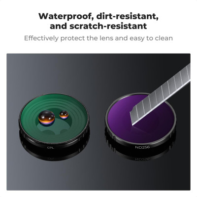 Avatar Shop|K&F Set Filtre Osmo Action 4/5 Pro, CPL, ND8, ND16, ND32, ND64, ND256, Sticla Optica AGC, 28 Straturi de Acoperire|K&F Concept