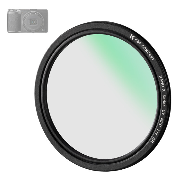 K&F MCUV Filtru UV, Pentru Ricoh GR Series, Acoperire Nanometrica 28 Straturi, Rezistenta la Zgariere 6H