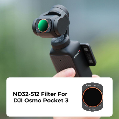 Avatar Shop|K&F Filtru ND Variabil pentru DJI Osmo Pocket 3, ND32-512, Magnetic, 28 Straturi Nano-coating, Sticla Optica|K&F Concept