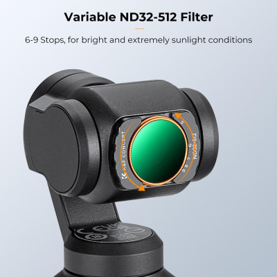 Avatar Shop|K&F Filtru ND Variabil pentru DJI Osmo Pocket 3, ND32-512, Magnetic, 28 Straturi Nano-coating, Sticla Optica|K&F Concept